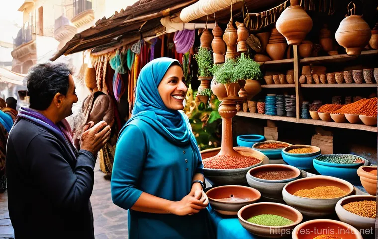 튀니지 비자 및 입국 절차 - **Prompt 1: Tunisian Travel Planning and Passport Check**
    A detailed, eye-level shot of a young ...
