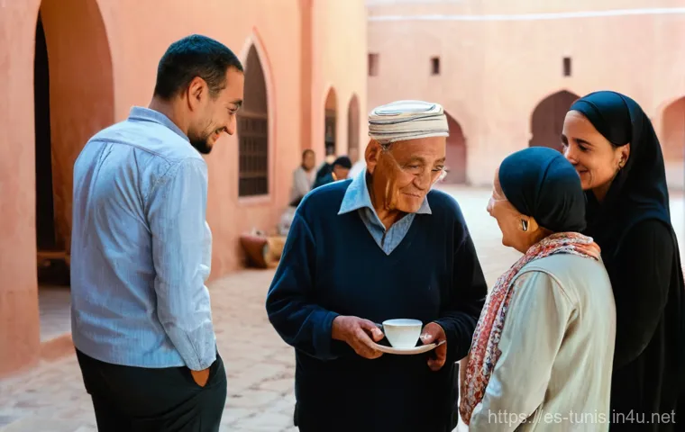 튀니지 내 빈곤층 문제 - **Prompt:** A hopeful and determined young Tunisian man, in his early twenties, stands proudly besid...